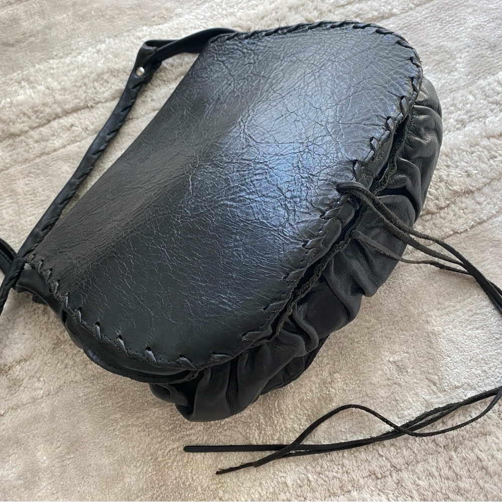 vanessa bruno boho crossbody leather bag